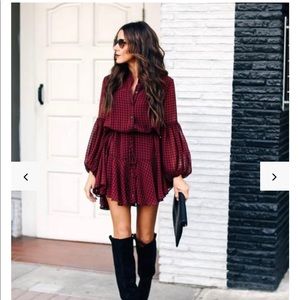 Vici Manchester Dress with Balloon Sleeves